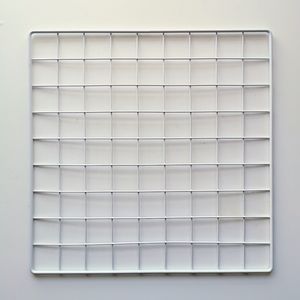 White Grid Display Panel Hanging Decor